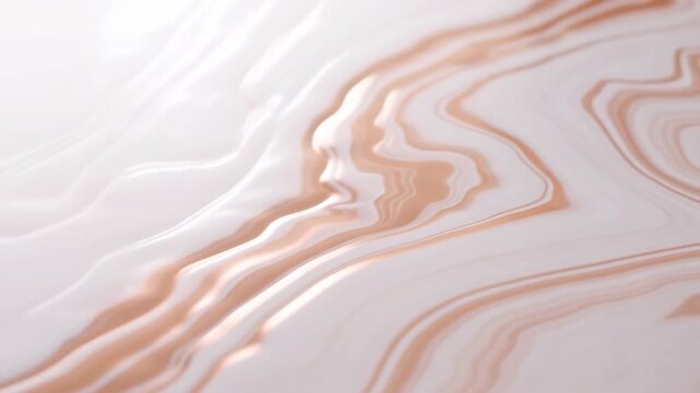Midframe abstract liquid waves in peach and white tones