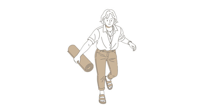 Illustration of a man holding boxing gloves.