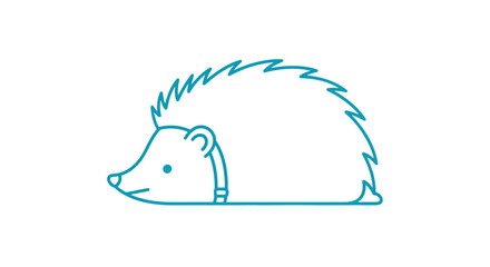 Simple Line Drawing of a Hedgehog. © Codari