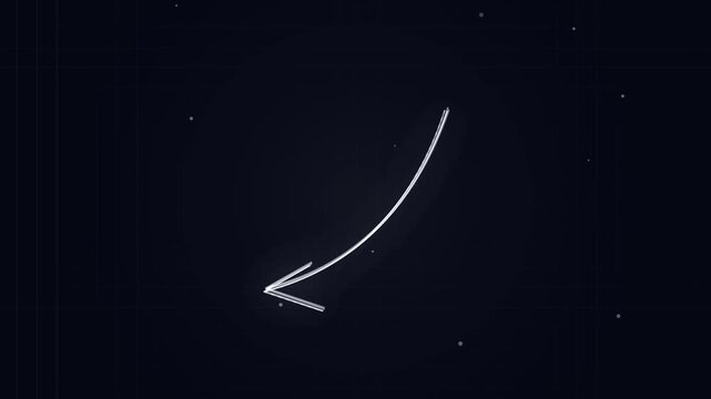 Doodle arrows graphic motion pointing down on dark background