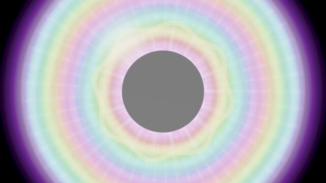 Colorful circle with soft gradients and layers around a center point