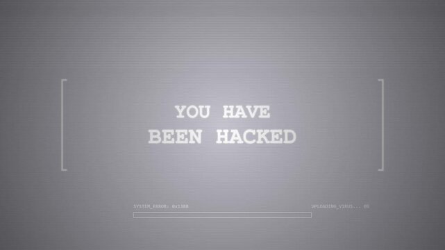 hacking glitch Red You Have Been Hacked digital alert
