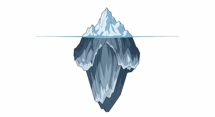 A large iceberg with most of its mass below the waterline © Agung