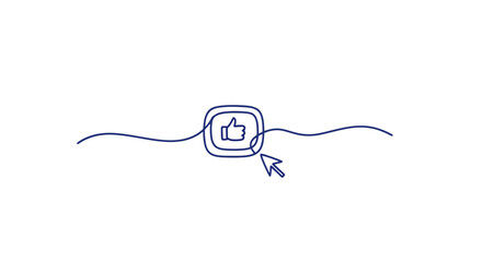 Obraz premium Simple Hand Drawn Like Button Icon.