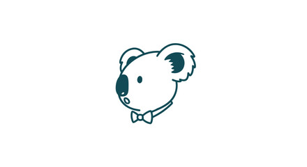 Adorable Cartoon Koala with Bow Tie. © Eriba