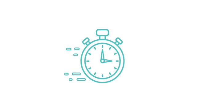 Simple Stopwatch Icon with Motion Effect.