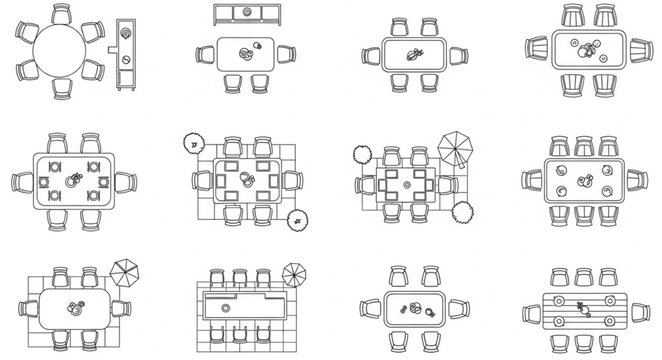 Various Meeting Room Layouts and Seating Arrangements.