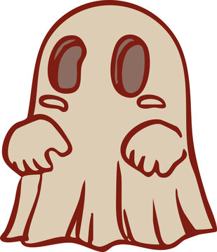 Halloween Cute Character Spooky Creepy Ghost Witch Monster Costume Mascot Cartoon Magic Whimsical sticker