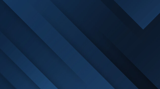 Abstract dark blue background featuring diagonal layered geometric shapes with subtle shadows for corporate or digital presentation themes