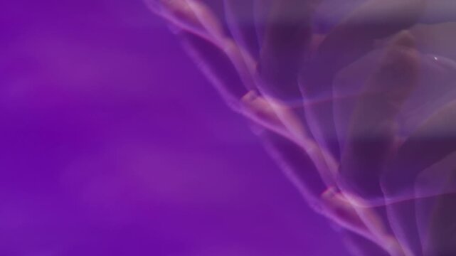 Invitation finger sign. Blur prism light. Fractal lens effect on fluorescent color background. Purple violet glow abstract come closer hand show.