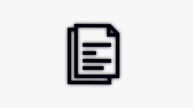 Medical document animation, healthcare patient record symbol, digital health report 4k video.