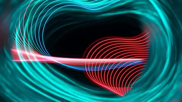 Colorful neon light patterns