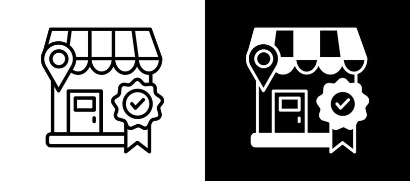 Market Example whiteblack icon