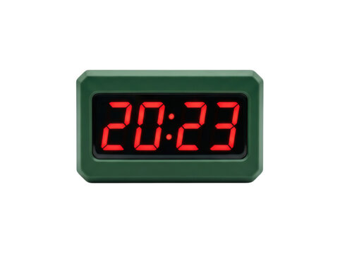 Digital Clock Displaying 20 23 Transparent Background