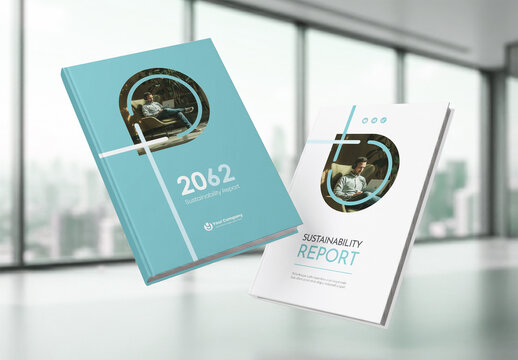 Modern Eco Friendly Sustainability Annual Report Cover and Company Profile Template.	
