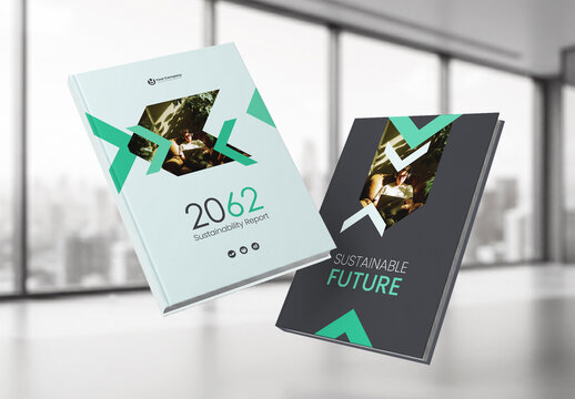 Modern Eco Friendly Sustainability Annual Report Cover and Company Profile Template.	
