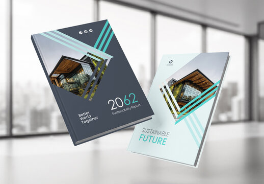 Modern Eco Friendly Sustainability Annual Report Cover and Company Profile Template.	
