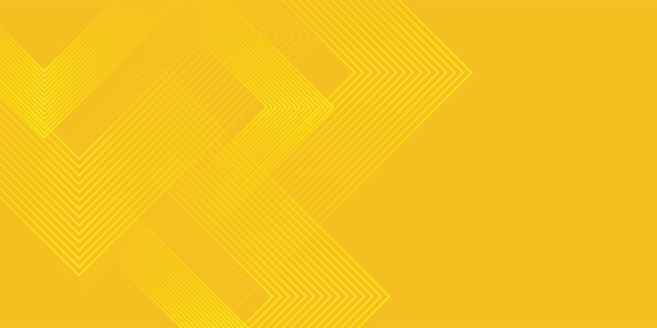 Abstract yellow gradient arrow shape overlays a layered background with arrow pattern and shadow. Modern graphic element. vector design
