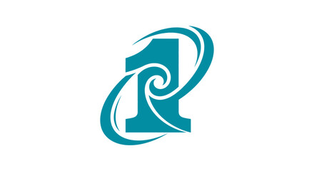 Obraz premium Modern stylized letter r logo icon