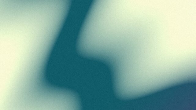 Abstract organic shapes drifting through teal space in vintage lofi cinematic noise texture