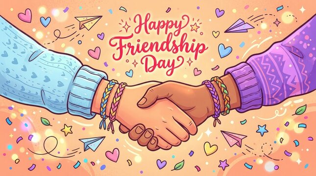 Happy friendship day celebrating the joy of togetherness and lifelong bonds