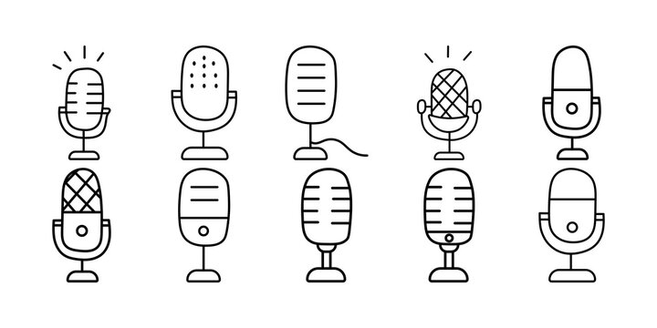 Podcast Microphone Doodle