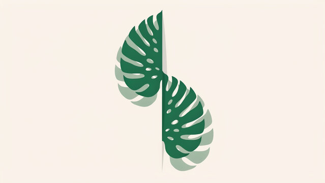 Abstract Green Cut Paper Zebra Pattern Butterfly Isolated on White Background