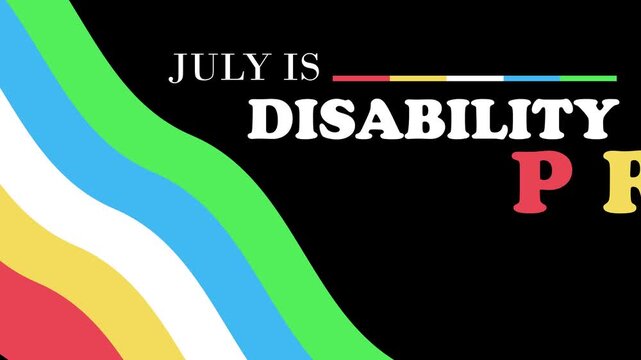 July is Disability Pride Month background illustration