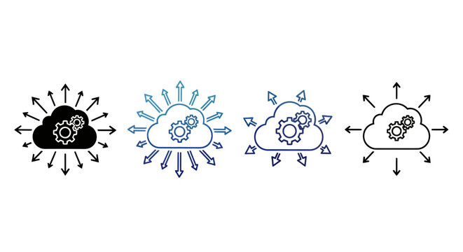 Set of cartoon virus particles with spiky outer shells in different colors.