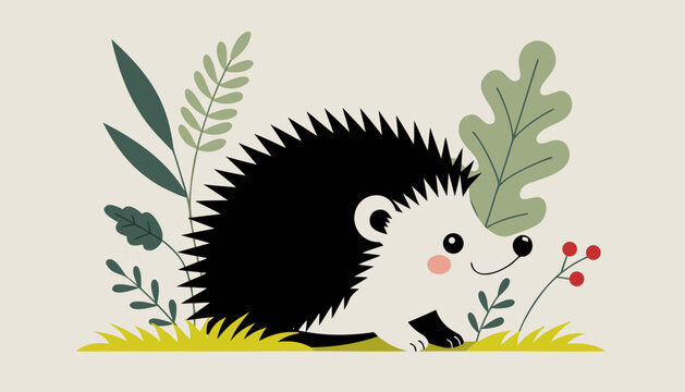 hedgehog and apple