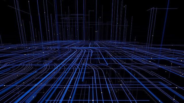 Abstract digital network lines