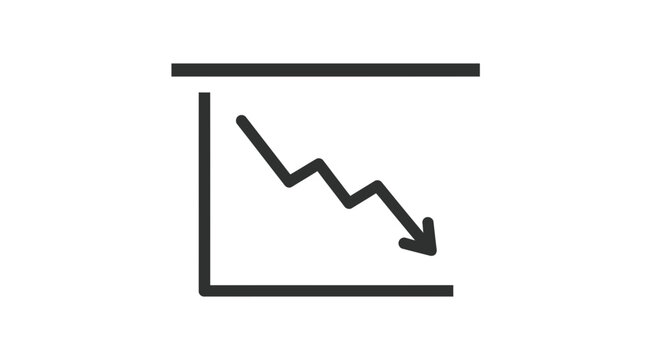 Down Trend Graph Arrow Icon
