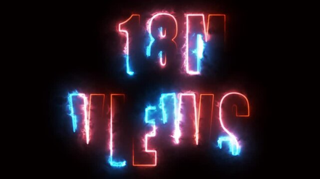 neon text for views on black background