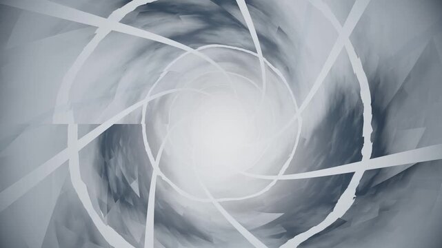 Swirling pattern in grey tones leading to bright center