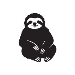 Obraz premium vector sloth silhouette
