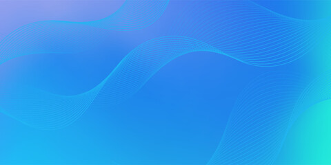 Fototapeta premium Gradient background featuring smooth transitions between shades of blue and cyan, creating a calming and contemporary abstract aesthetic perfect for design