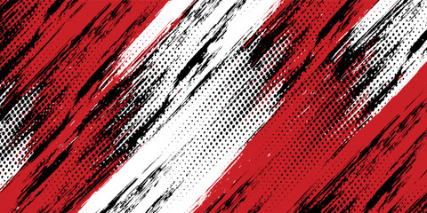 Gaming esport background striking stripes electric banner vector illustration design red black grunge brush wing comic pattern modern abstract concept livery stripes decal paint splash splatter.eps 10 © Samsul