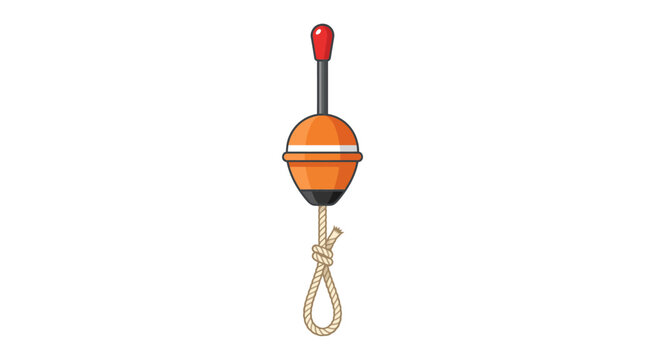 Fishing Float with Rope Loop Vector Illustration