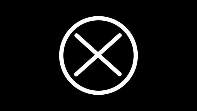 cross and right sign