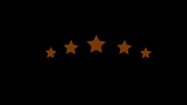 5 star on black background