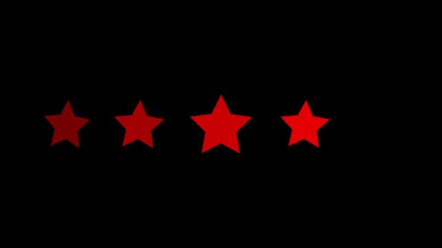 5 star on black background