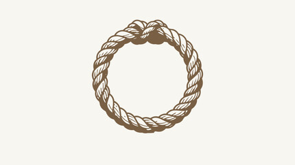 Vintage Rope Knot Circle Frame © yuppi