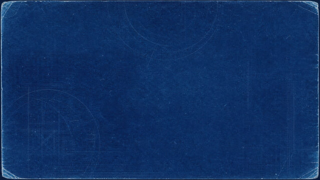 Deep blue textured paper background, with faint geometric, blueprint lines and, generated using ai