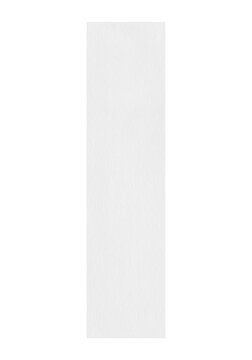 Long thin white paper strip isolated on transparent background for graphic design