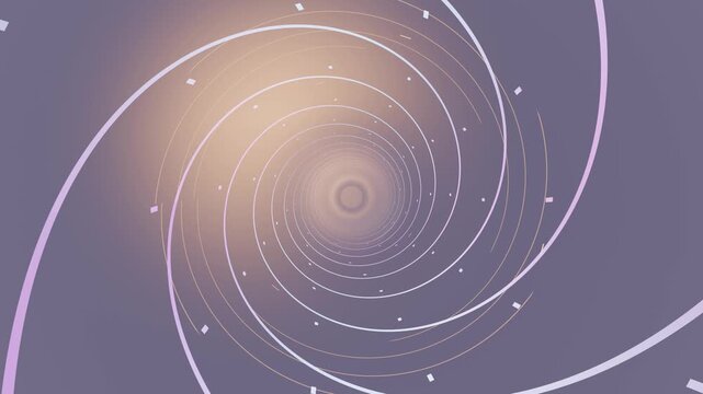 Spiral motion with abstract lines in light colors