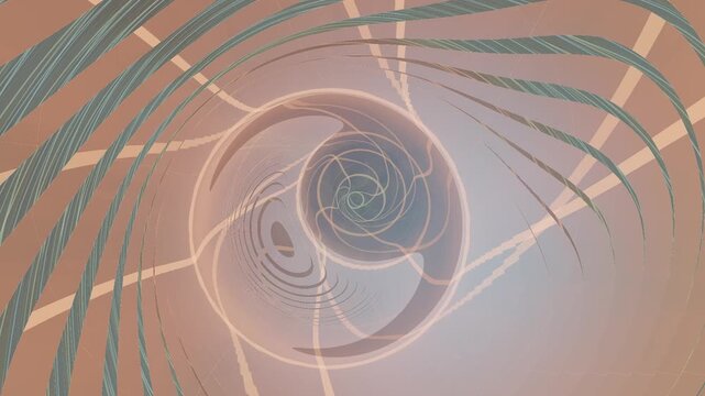 Swirling patterns and shapes create dynamic movement in design
