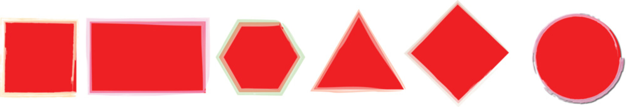 Set of geometric ,pyramid, triangle,square  circle, shape.Learning set of basic geometric shapes. Educational for kids cartoon shape.-stock vector