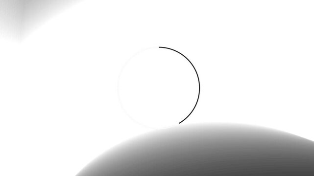 10 second countdown timer, Abstract countdown and rotating circular animation on black background