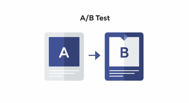 A/B testing comparison of two mobile screens