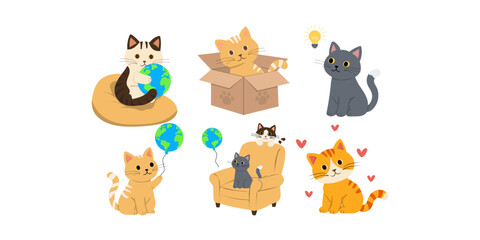 World Cat Day Illustration © RizalAbdul